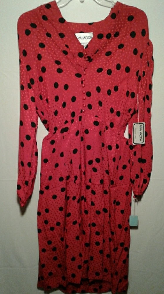 Vintage Robert Janan Designer Silk Dress W Tag